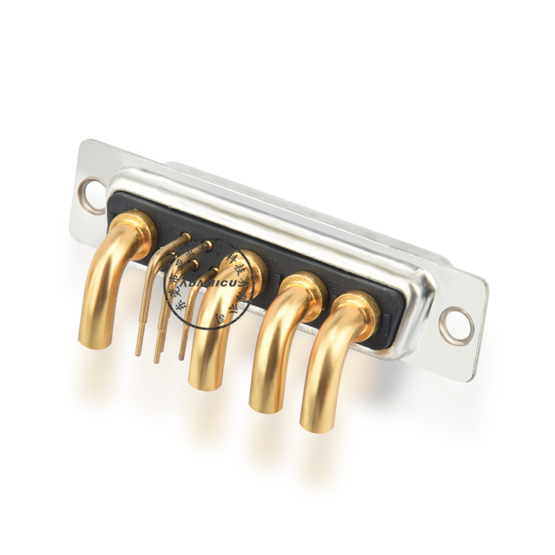 rechtwinkliger Hochleistungs-9w4 D-Sub-Stecker für PCB
