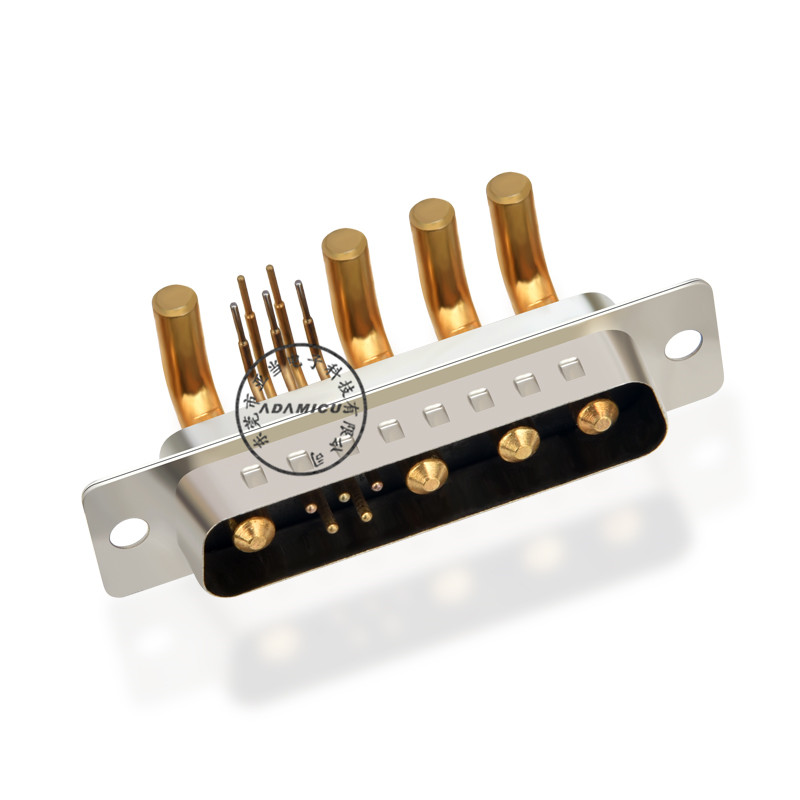 rechtwinkliger Hochleistungs-9w4 D-Sub-Stecker für PCB