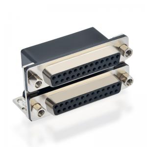 d Sub 25 Pin Dual-Port-Stecker rechtwinklig Leiterplattenmontage weiblich zu weiblich